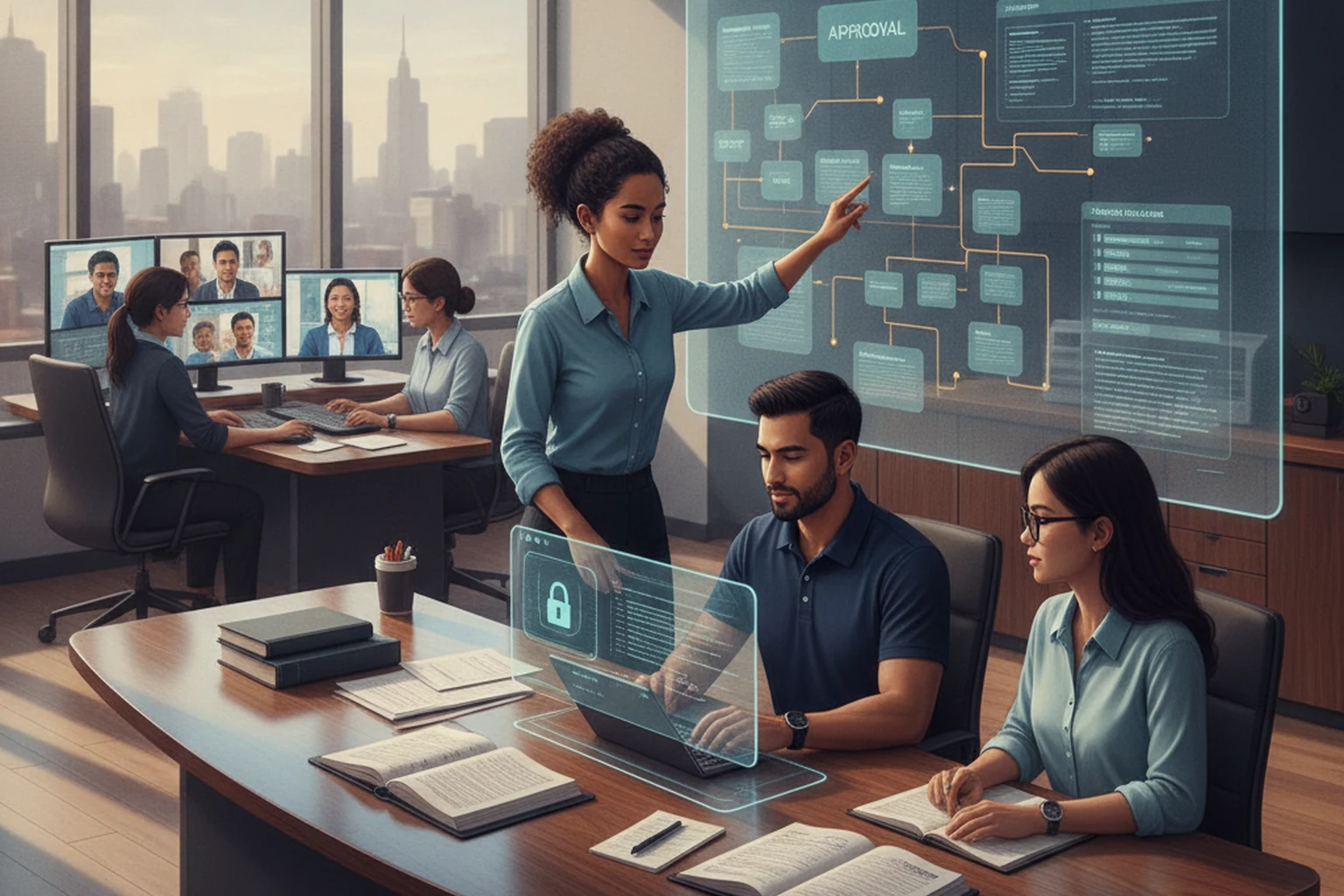 Helpdesk Operations: Change Control Record editorial illustration