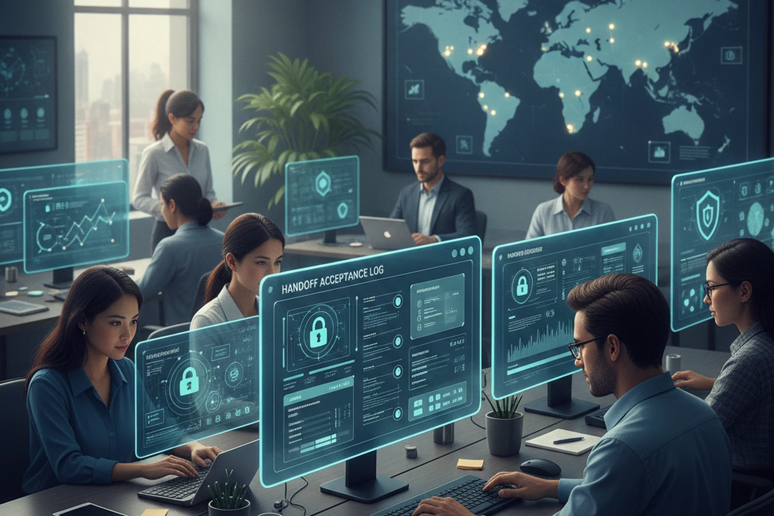 Helpdesk Operations: Handoff Acceptance Log editorial illustration