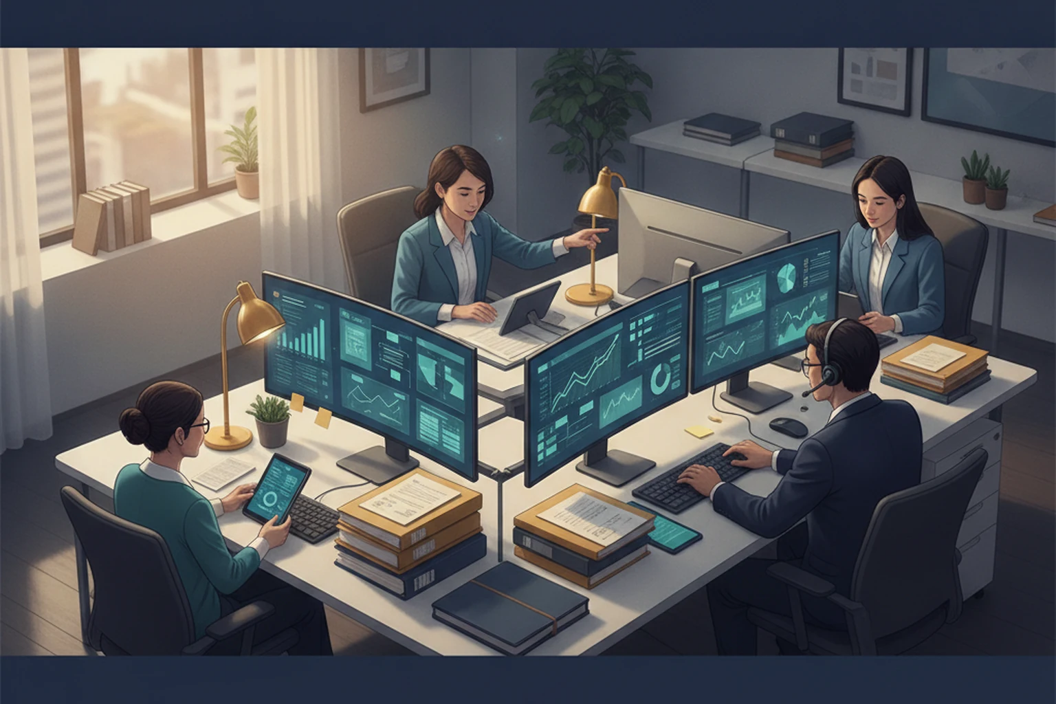 Research Brief: Helpdesk Operations Review Consistency editorial illustration