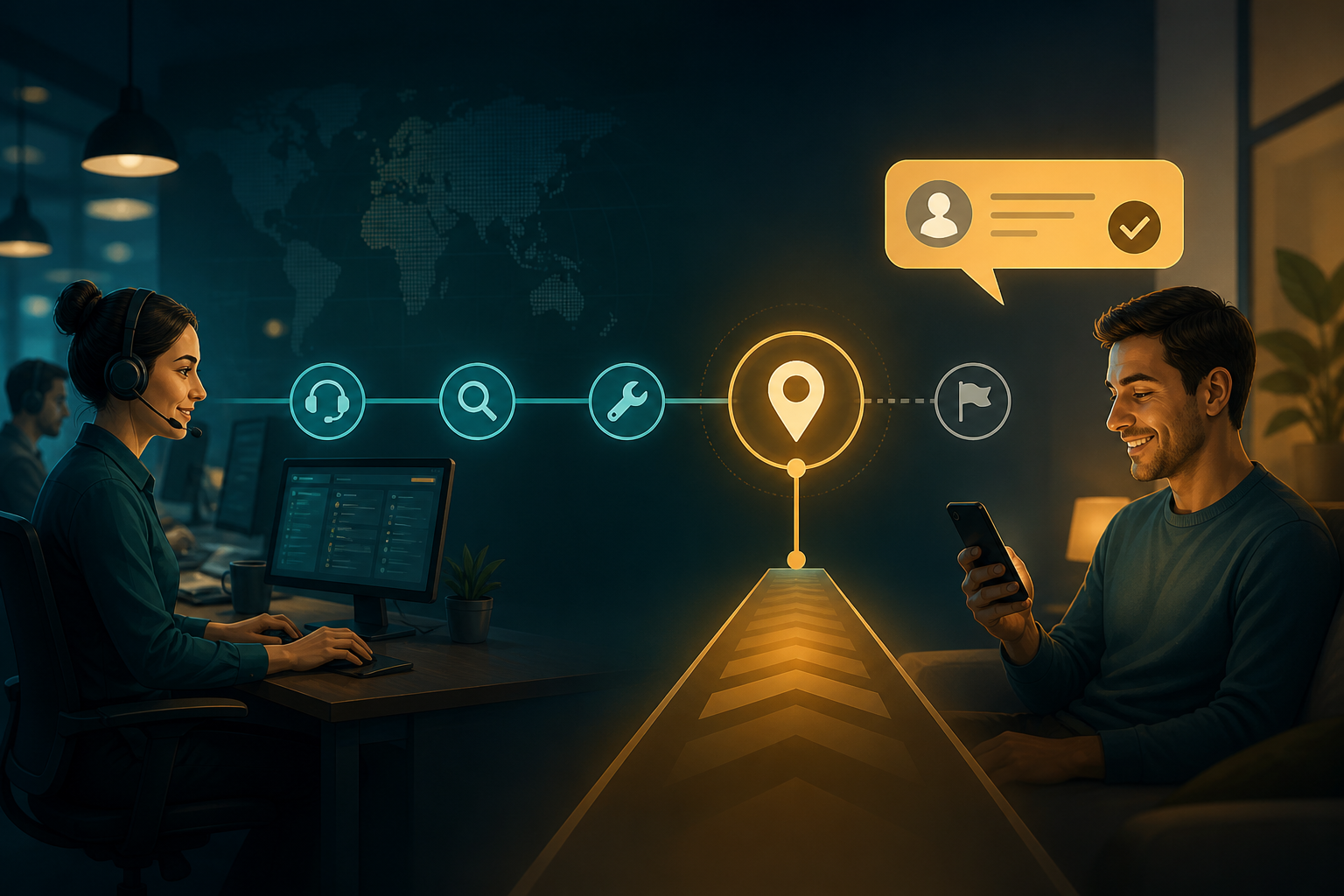 Help desk operations illustration