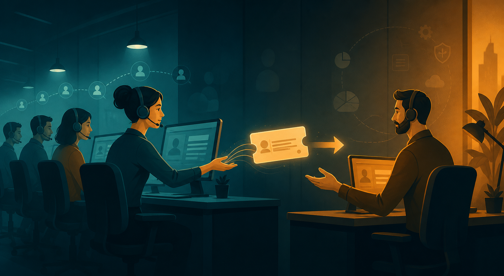Help desk operations illustration