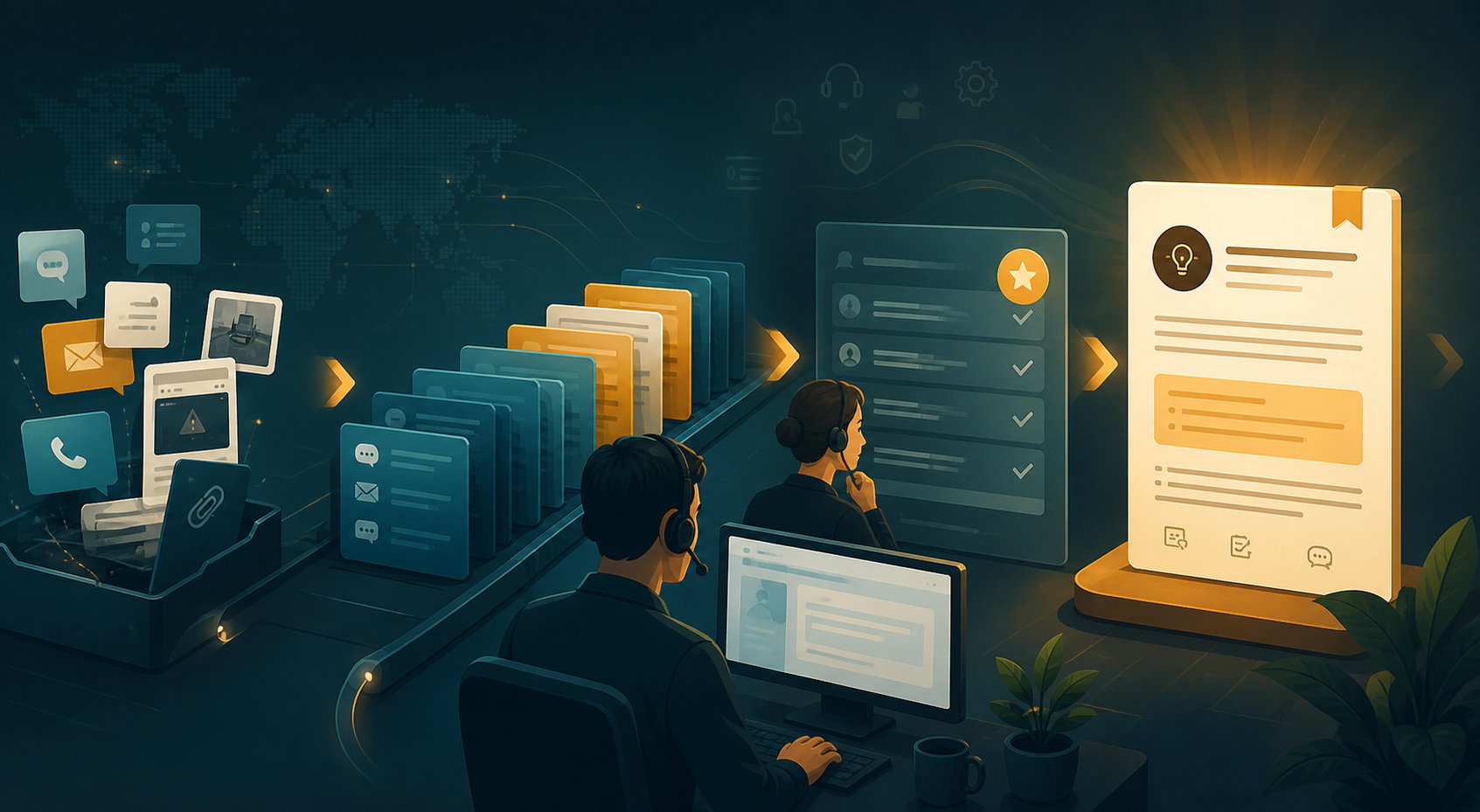 Help desk operations illustration