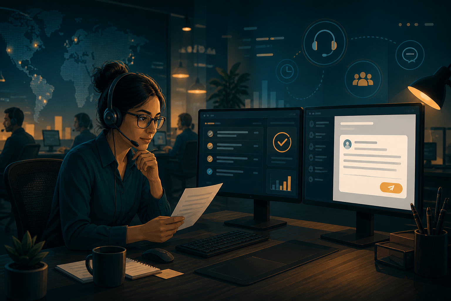 Help desk operations illustration
