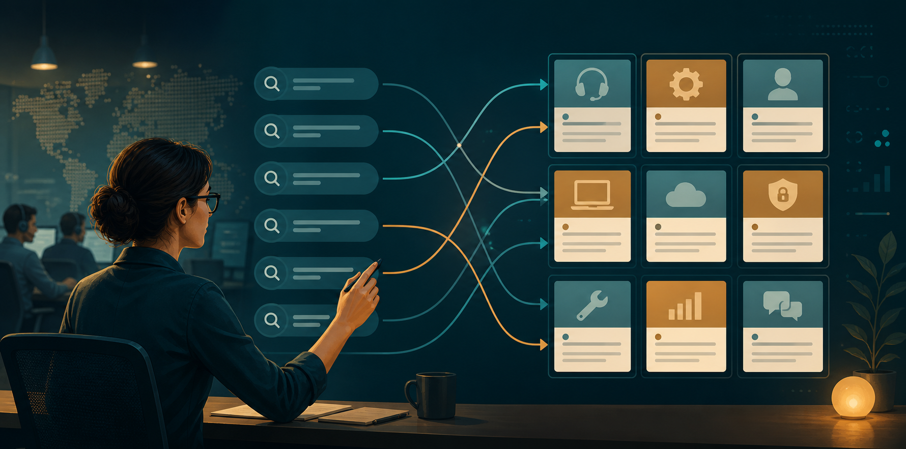 Help desk operations illustration