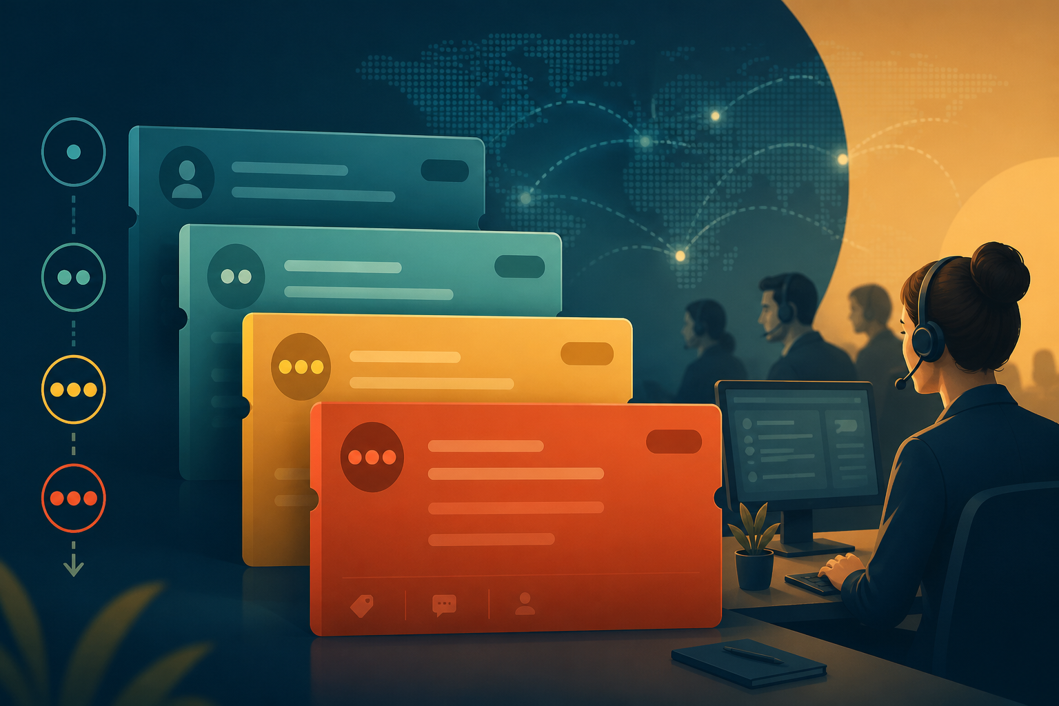 Help desk operations illustration
