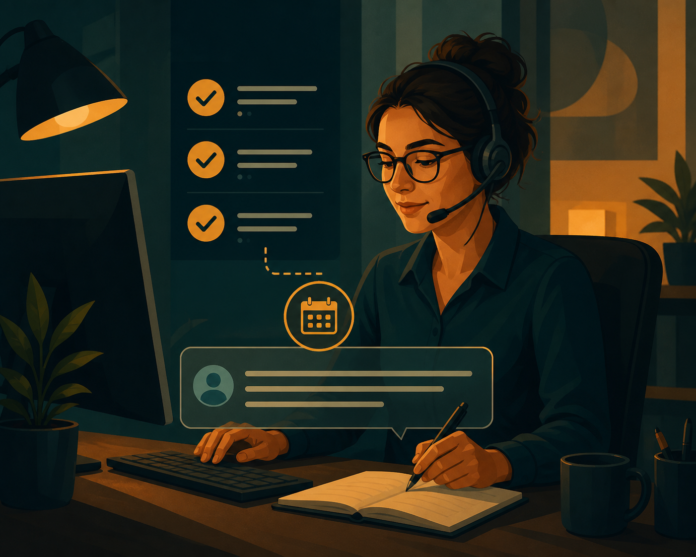 Help desk operations illustration