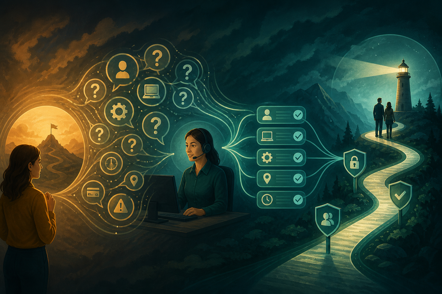 Help desk operations illustration