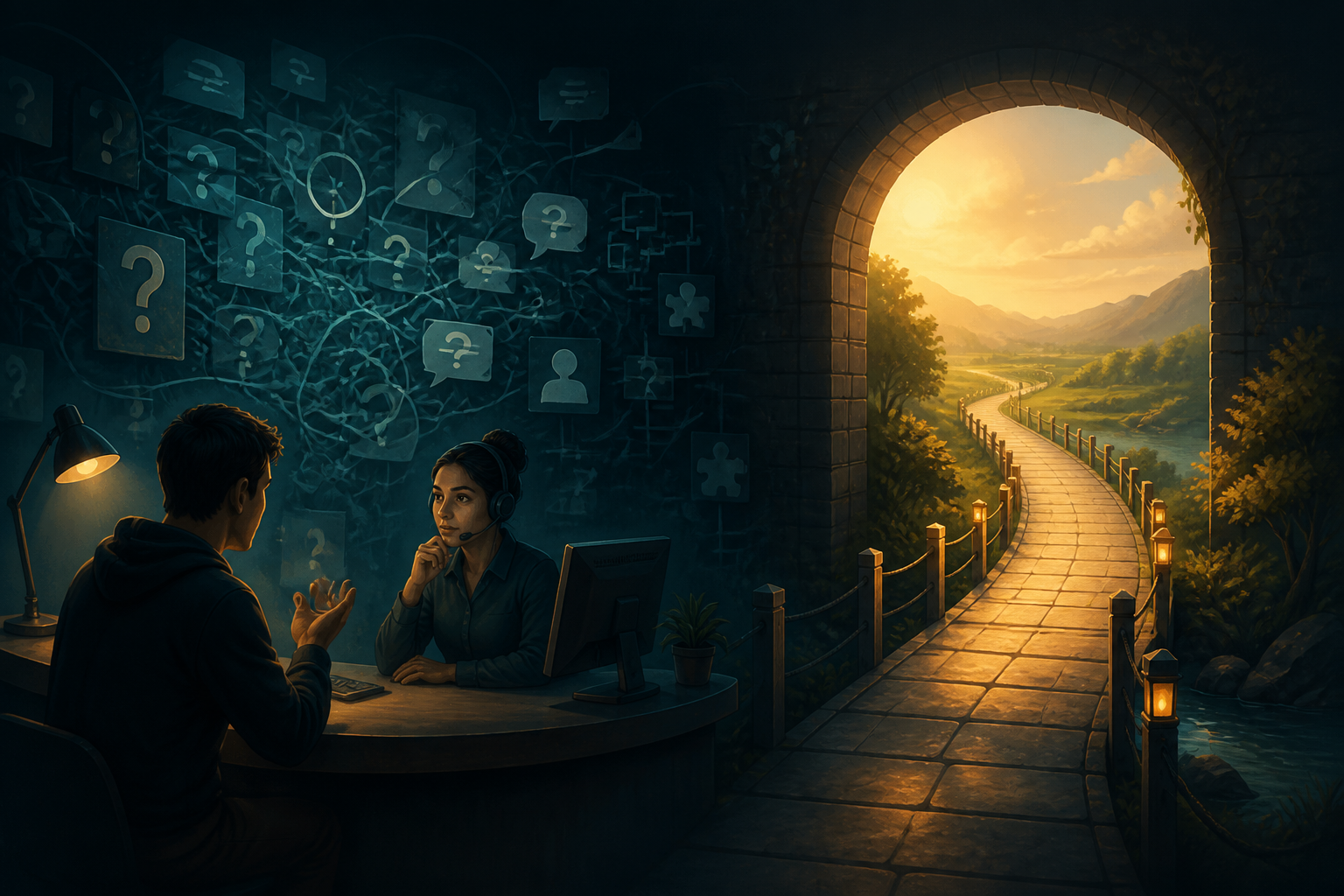 Help desk operations illustration