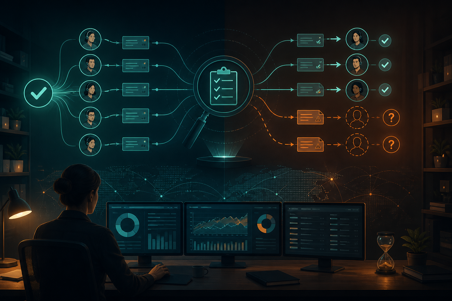 Help desk operations illustration