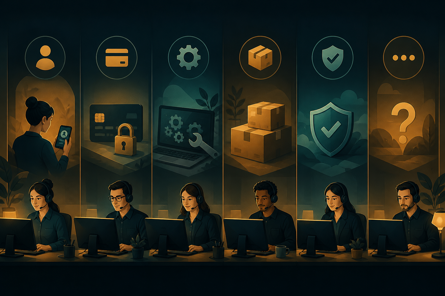 Help desk operations illustration